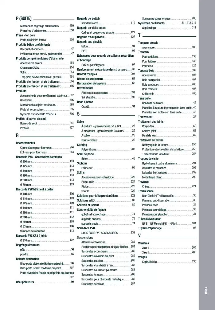 Matériaux 2025 du 1 janvier au 31 décembre 2025 - Catalogue page 437