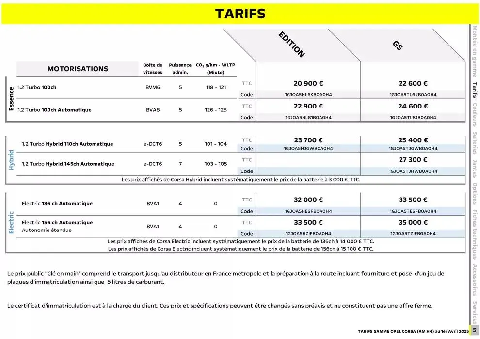 Opel Corsa du 3 avril au 3 avril 2026 - Catalogue page 6