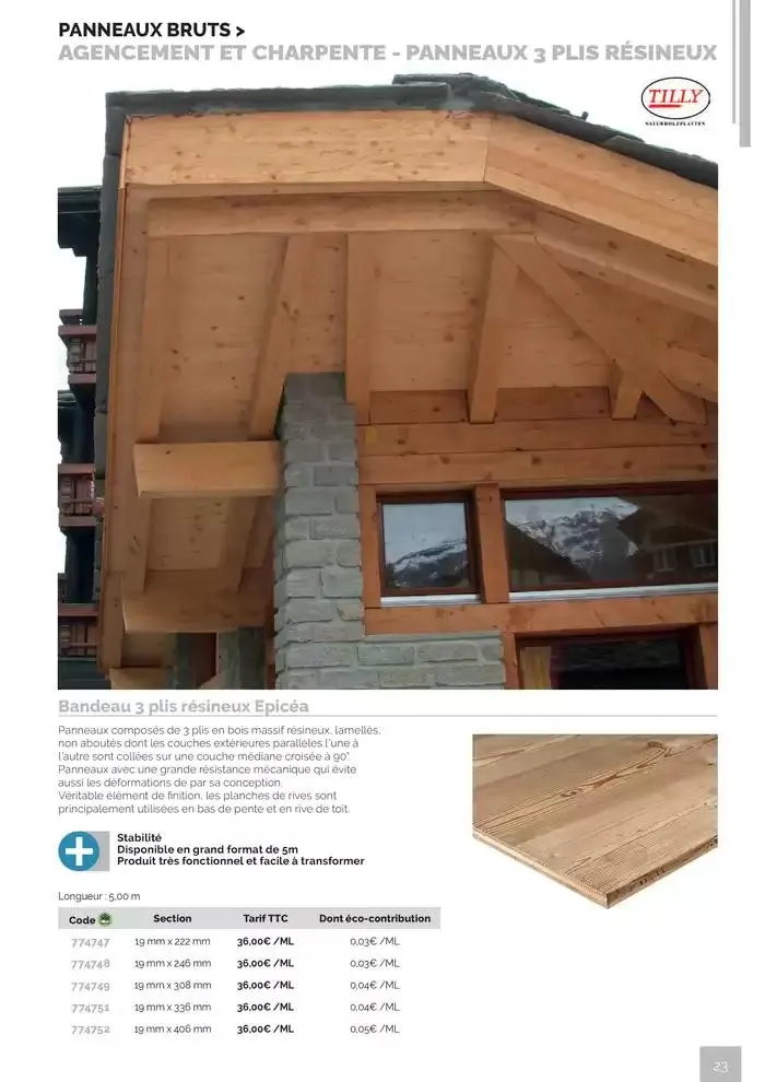 BOIS PANNEAUX 2025 2026 du 30 avril au 31 décembre 2026 - Catalogue page 23