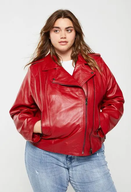 Veste courte en cuir