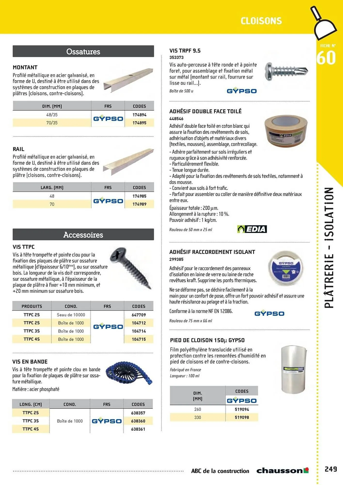 Catalogue Chausson Matériaux du 2 mai au 31 décembre 2025 - Catalogue page 251