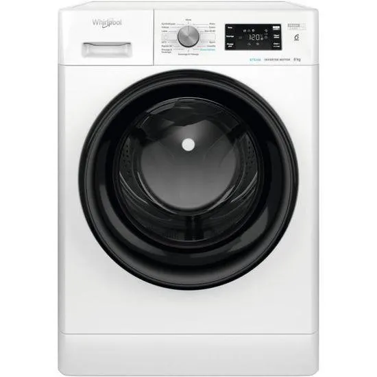 Lave-linge hublot WHIRLPOOL FFBU8258VFR - 8 kg - Induction - L60cm - 1200 trs/min - Classe B - Blanc