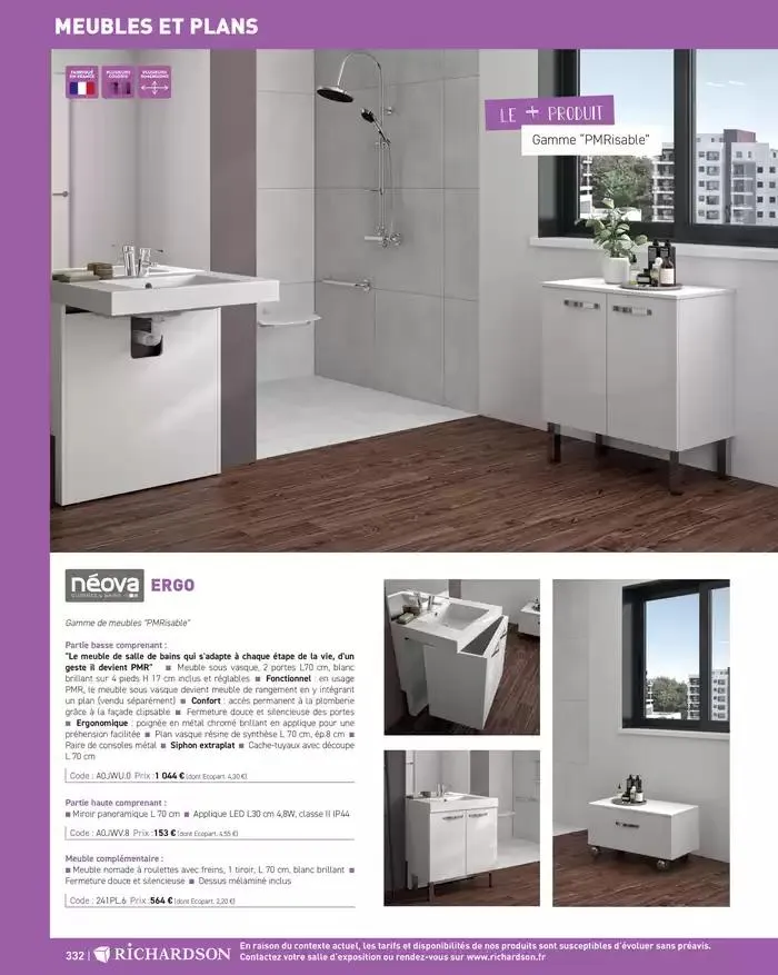 SALLE DE DE BAINS ET CARRELAGE 2025 du 11 avril au 31 décembre 2025 - Catalogue page 334