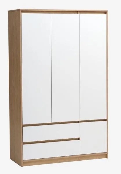 Armoire BILLUND 119x193 blanc/chêne