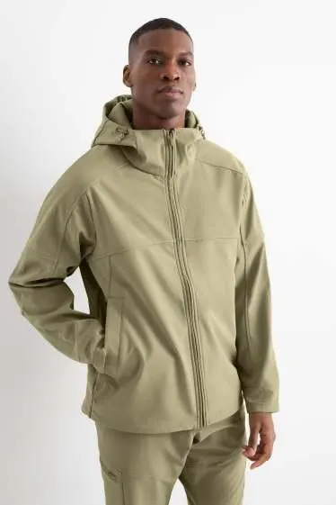 Softshell jacket with hood - water-repellent - 4 Way Stretch