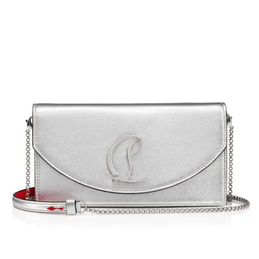 Pochette - Cuir nappa irisé - Argent