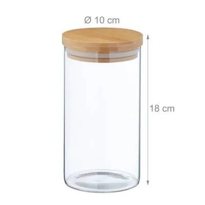 Lot de 3 bocaux en verre 1000 ml