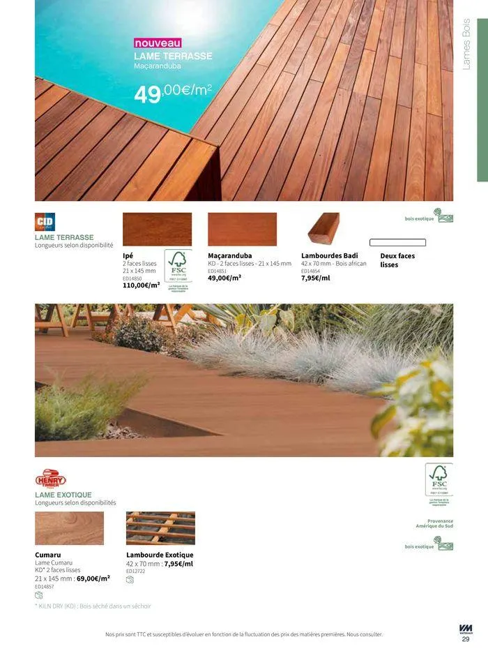 Extériéurs du 14 mars au 20 janvier 2026 - Catalogue page 29