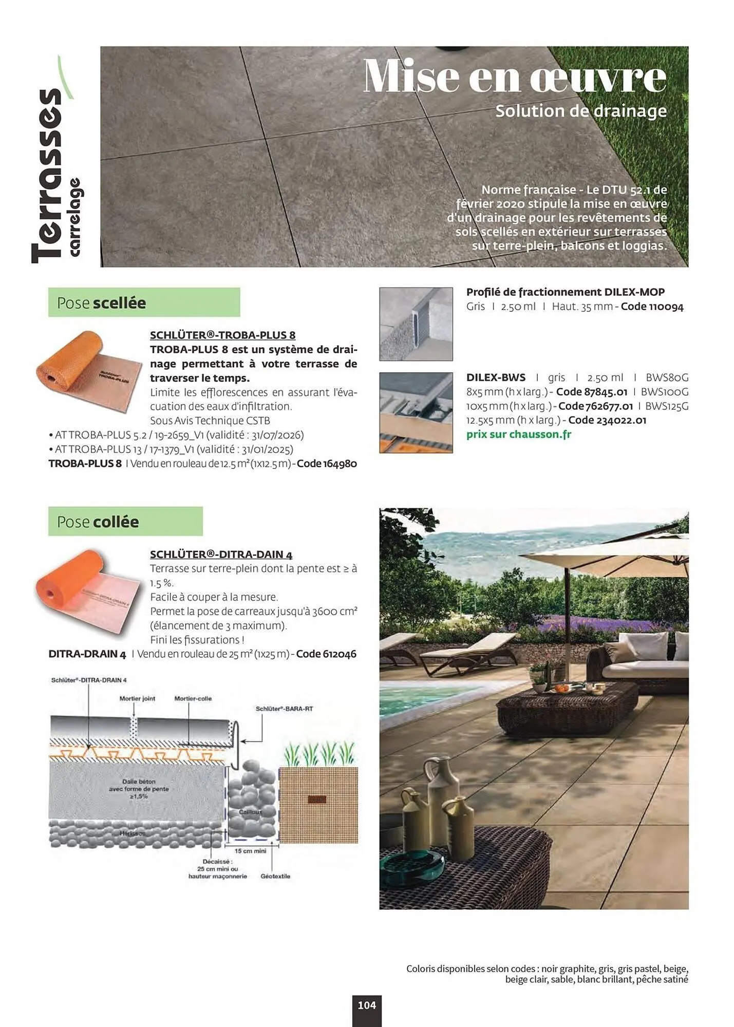 Catalogue Chausson Matériaux du 12 septembre au 31 décembre 2026 - Catalogue page 106