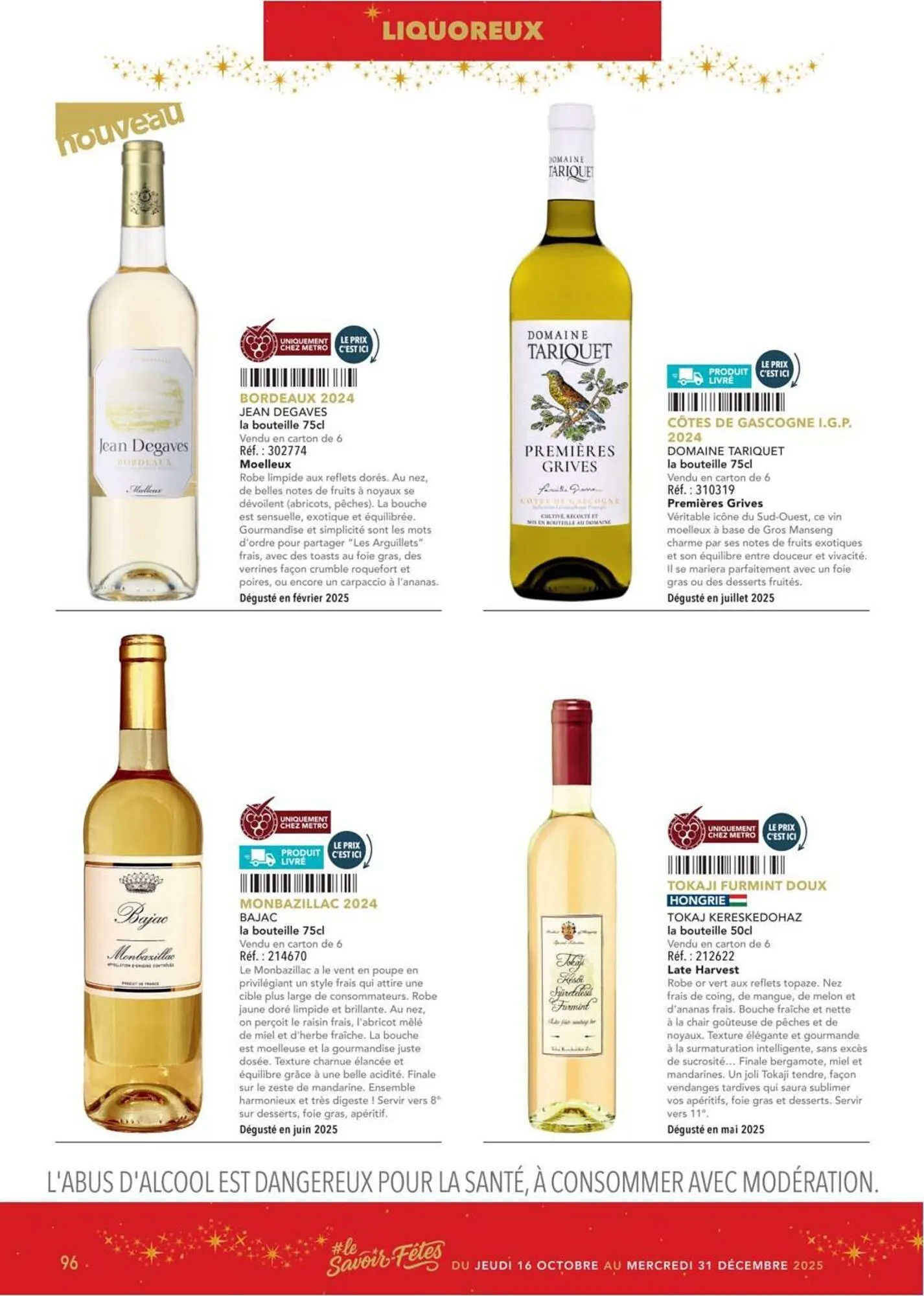 Catalogue METRO du 16 octobre au 31 décembre 2025 - Catalogue page 96