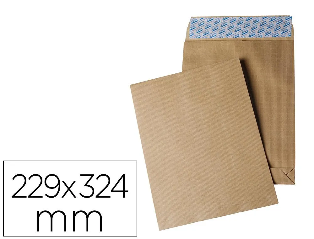 Pochette gpv kraft armé 120g c4 229x324mm soufflet 30mm boîte 250 unités