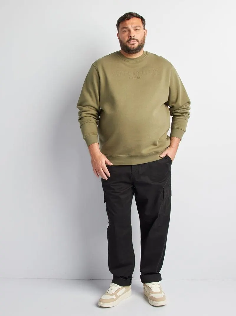 Pantaloni multitasche tinta unita - nero