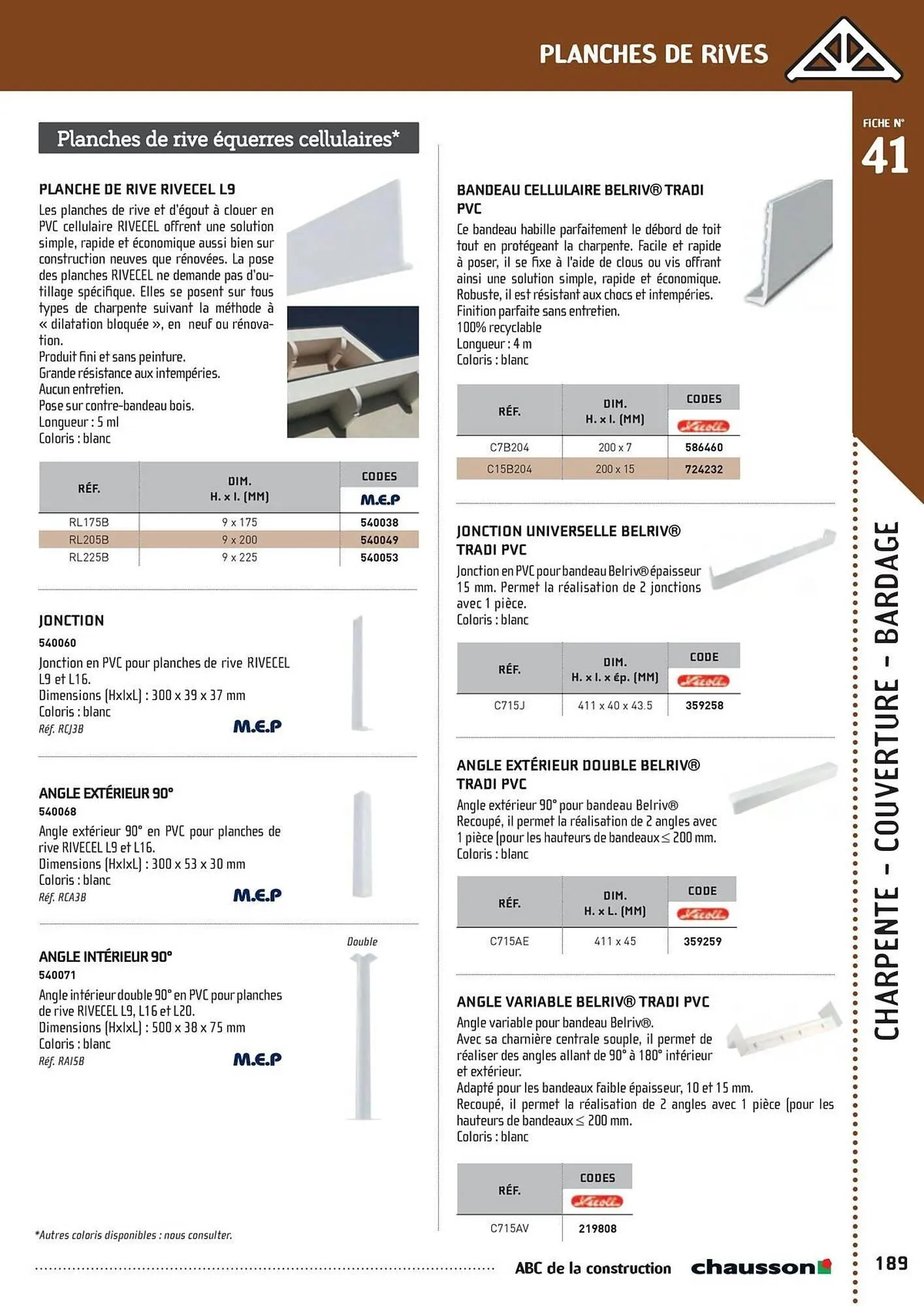 Catalogue Chausson Matériaux du 2 mai au 31 décembre 2025 - Catalogue page 191