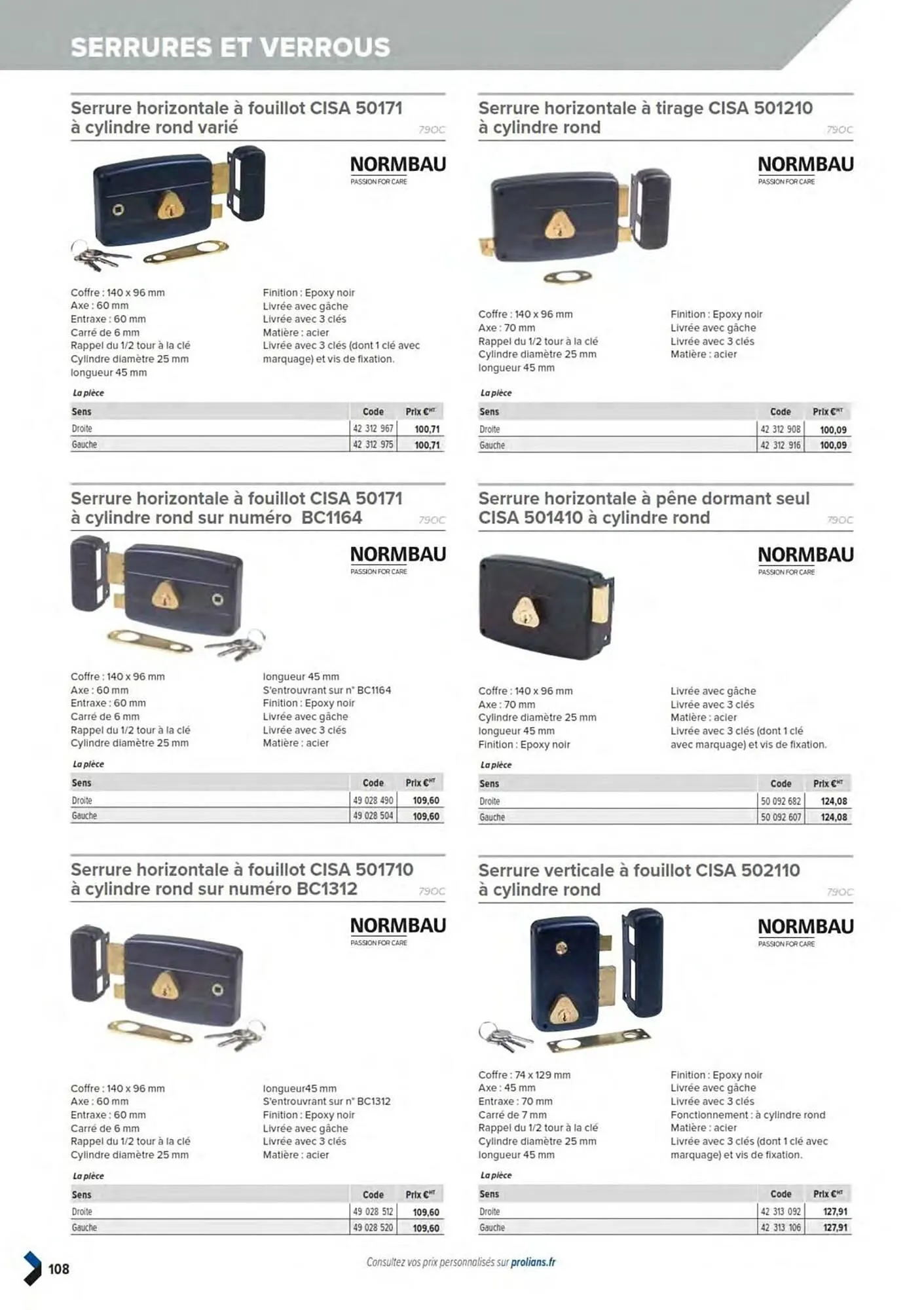 Catalogue Prolians du 11 mars au 31 décembre 2025 - Catalogue page 110