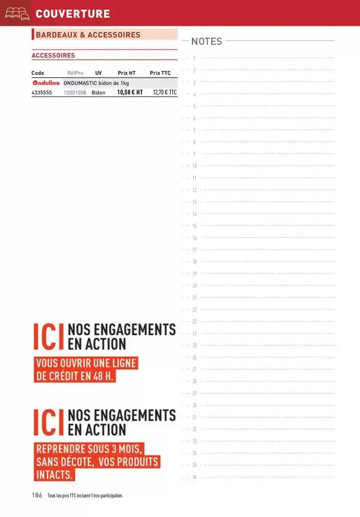 Matériaux 2025 du 1 janvier au 31 décembre 2025 - Catalogue page 186