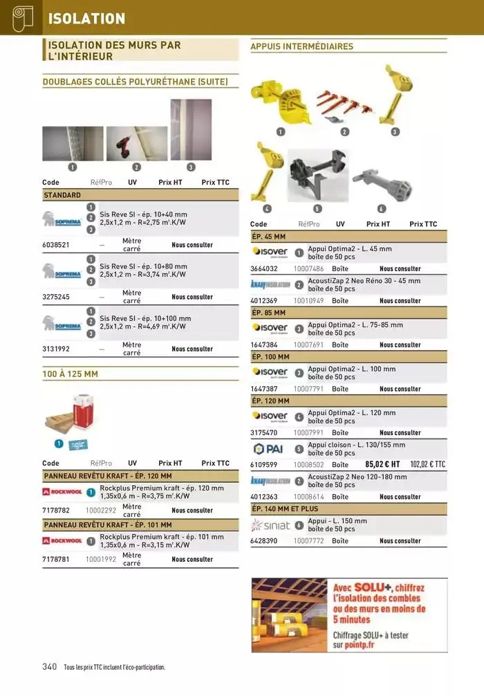 Matériaux 2025 du 1 janvier au 31 décembre 2025 - Catalogue page 340