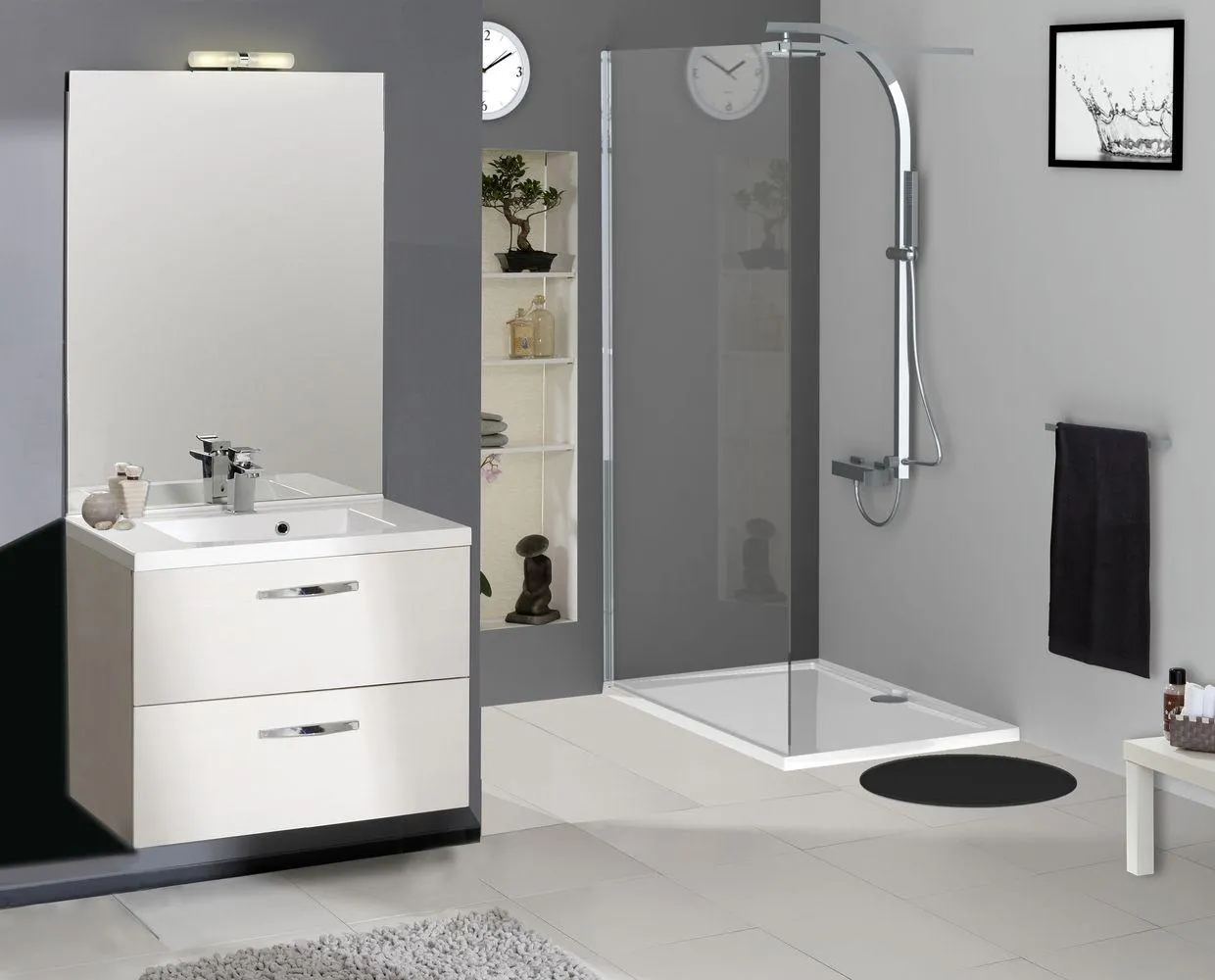 PLAN VASQUE C'RAM SIMPLE 105CM BLANC CERAMIQUE 814002 AQUARI