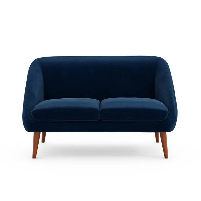 Canapé 2 places, velours, Séméon