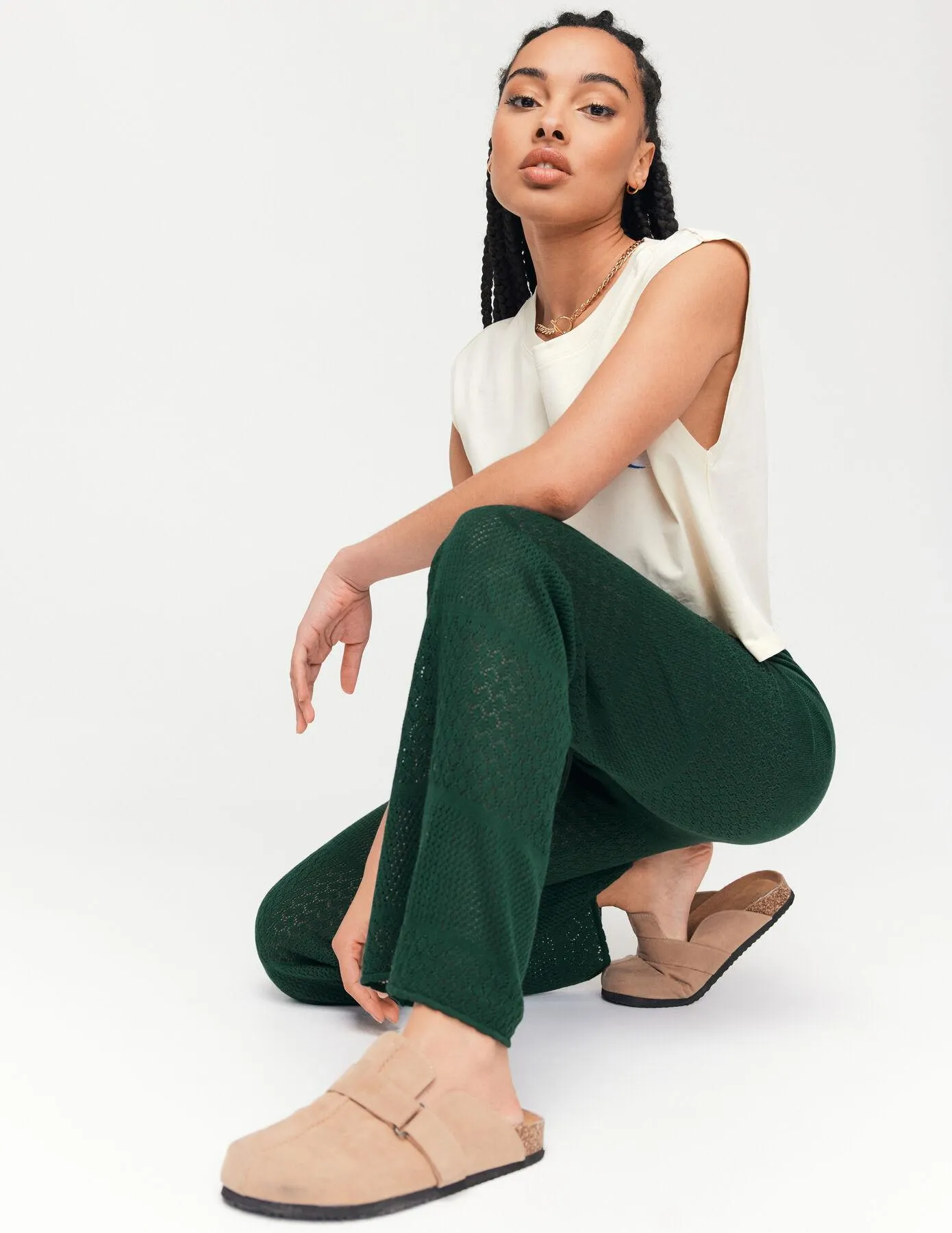 Pantalon crochet - Vert