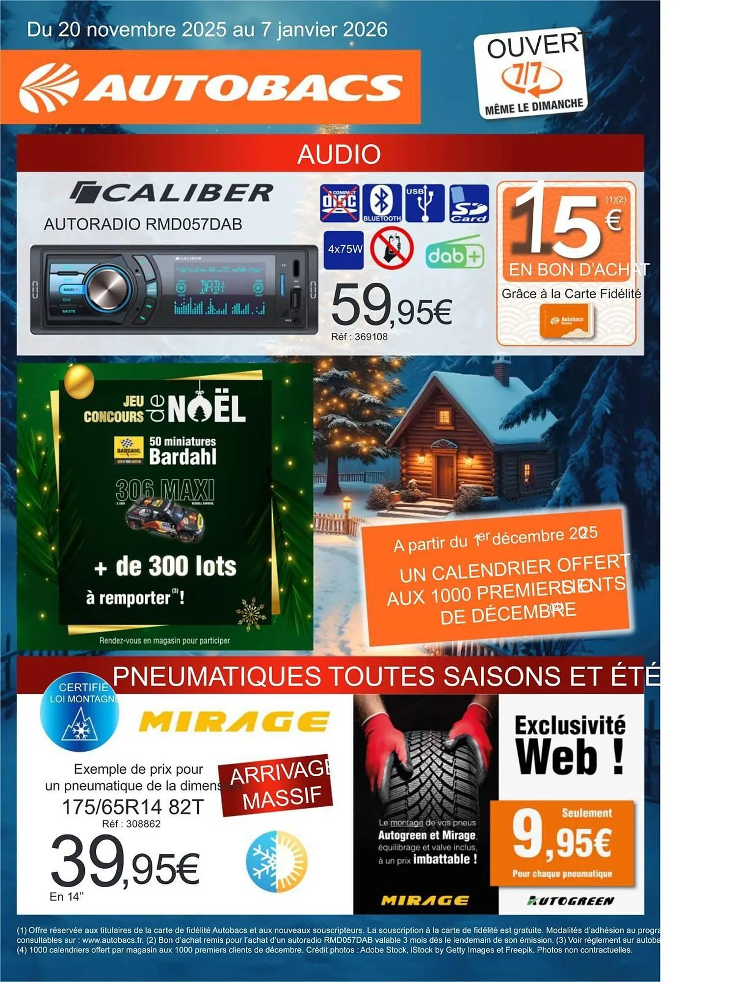 Catalogue Autobacs du 20 novembre au 7 janvier 2026 - Catalogue page 1