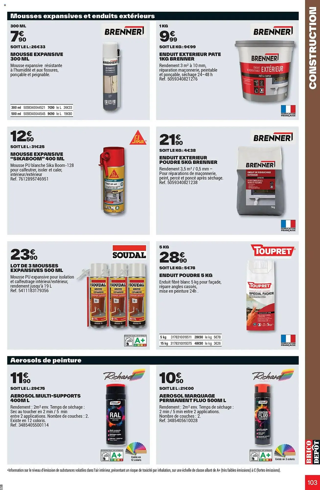 Catalogue Brico Dépôt du 25 mars au 12 juin 2026 - Catalogue page 103