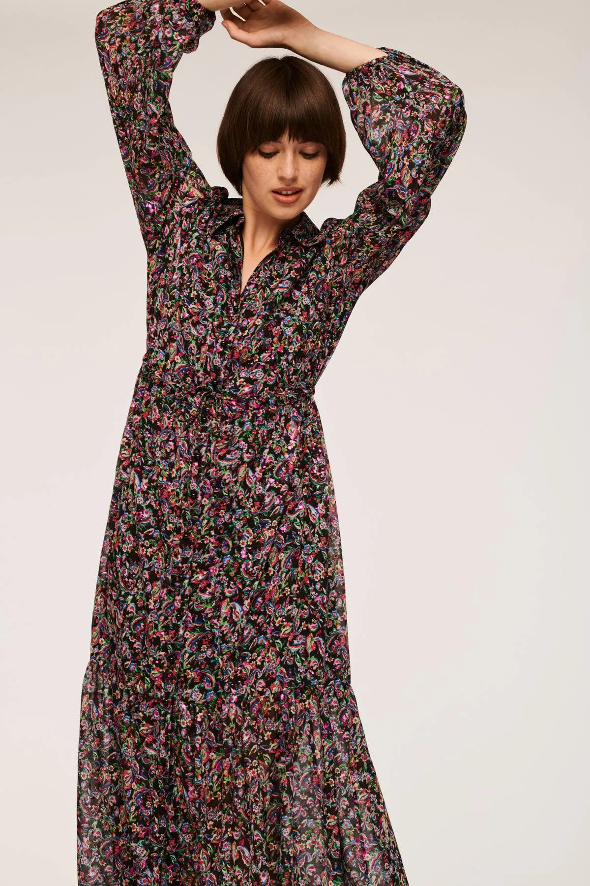 Robe longue imprimée esprit bohème