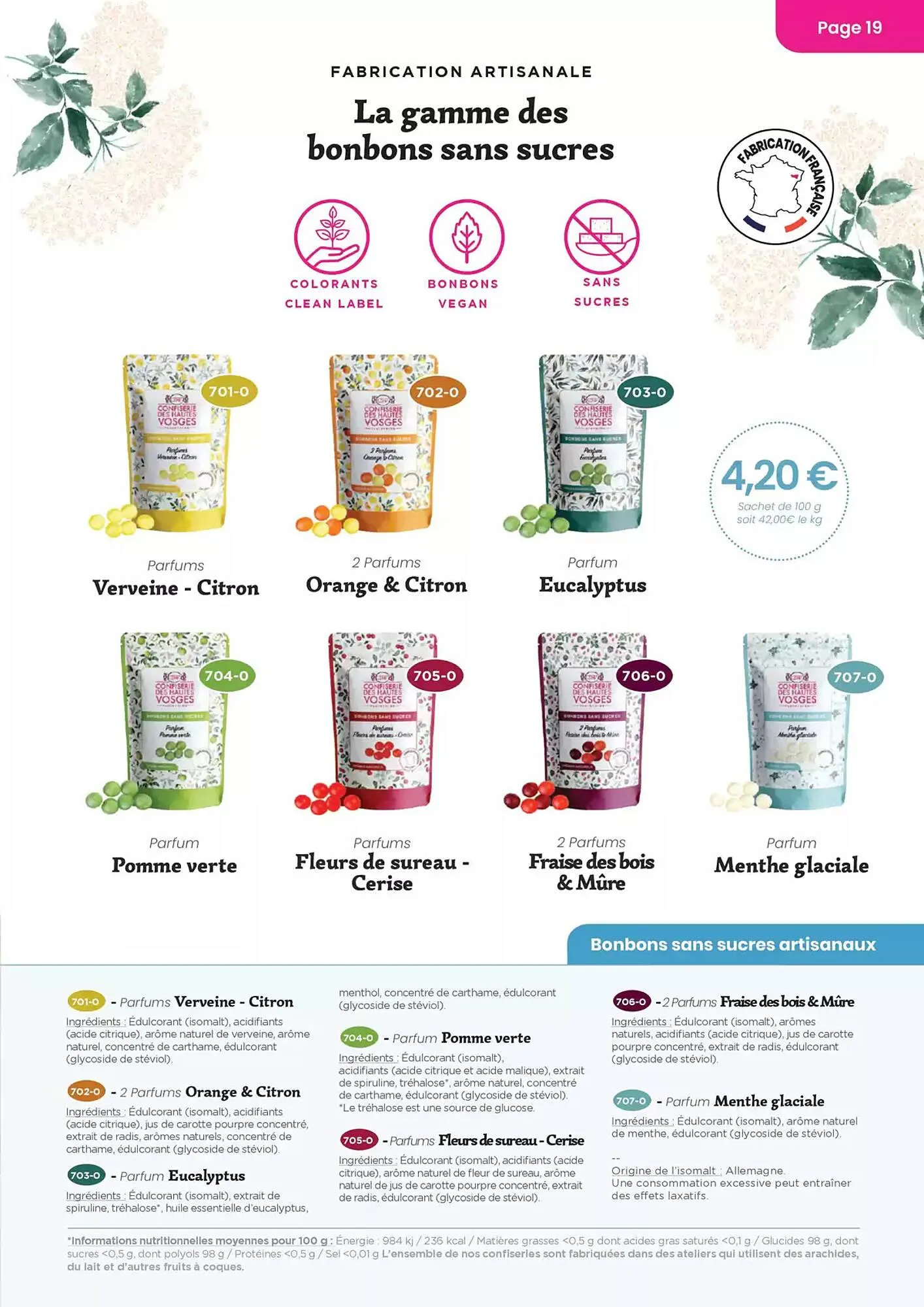 Catalogue Confiserie des Hautes Vosges du 20 mai au 31 décembre 2025 - Catalogue page 19