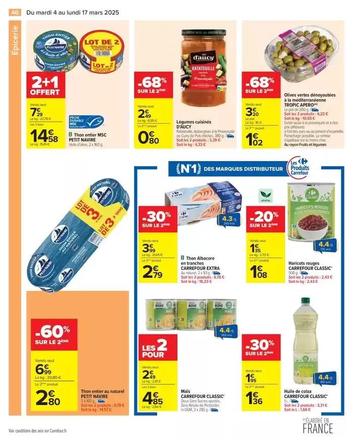 PRODUITS LAITIERS & VÉGÉTAUX du 4 mars au 17 mars 2025 - Catalogue page 48