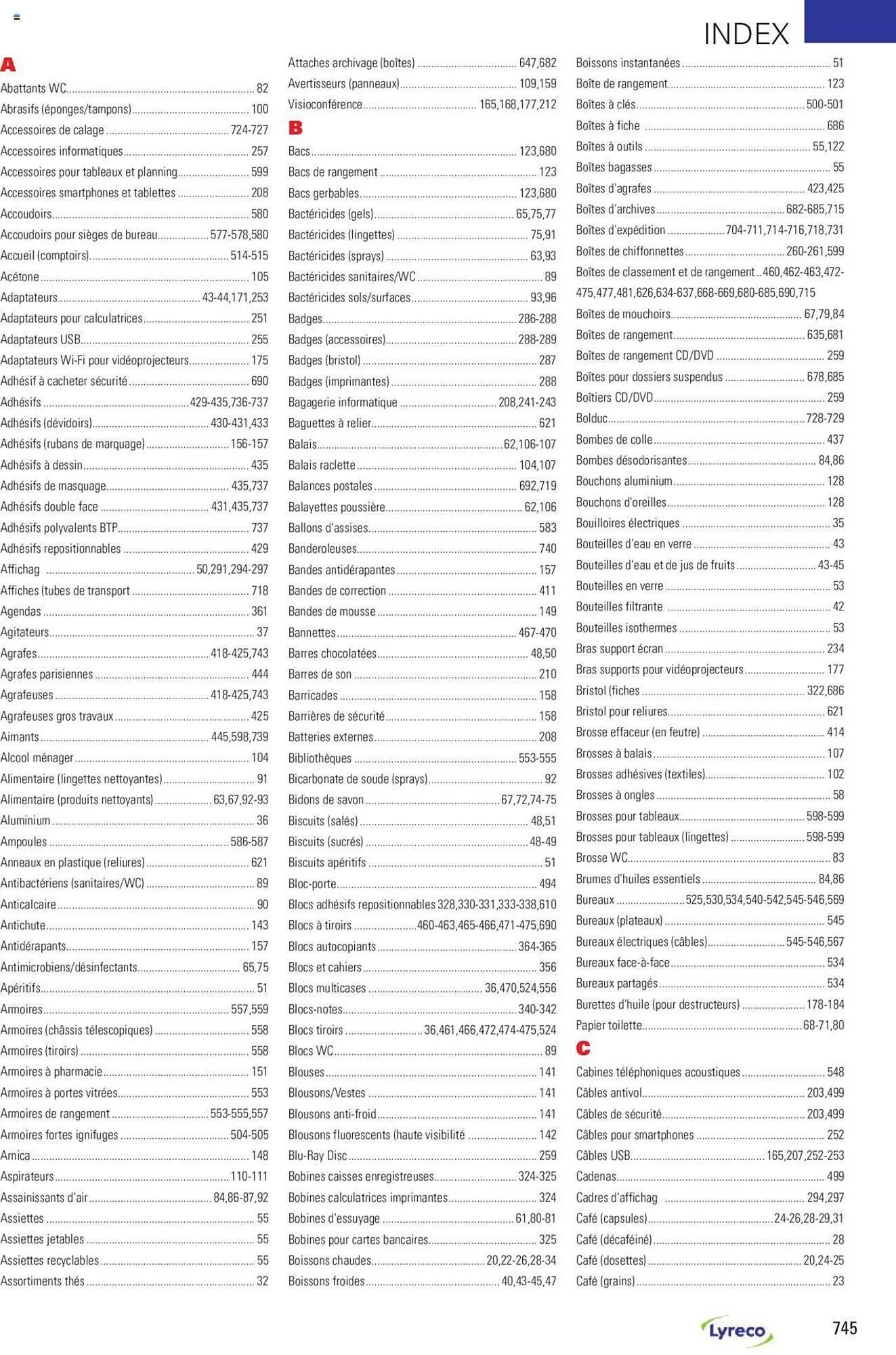 Catalogue Lyreco du 15 mai au 31 décembre 2023 - Catalogue page 745