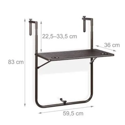 Table balcon suspendue