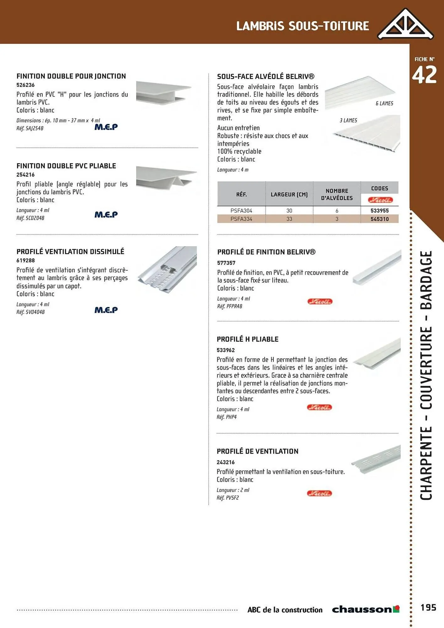 Catalogue Chausson Matériaux du 2 mai au 31 décembre 2025 - Catalogue page 197