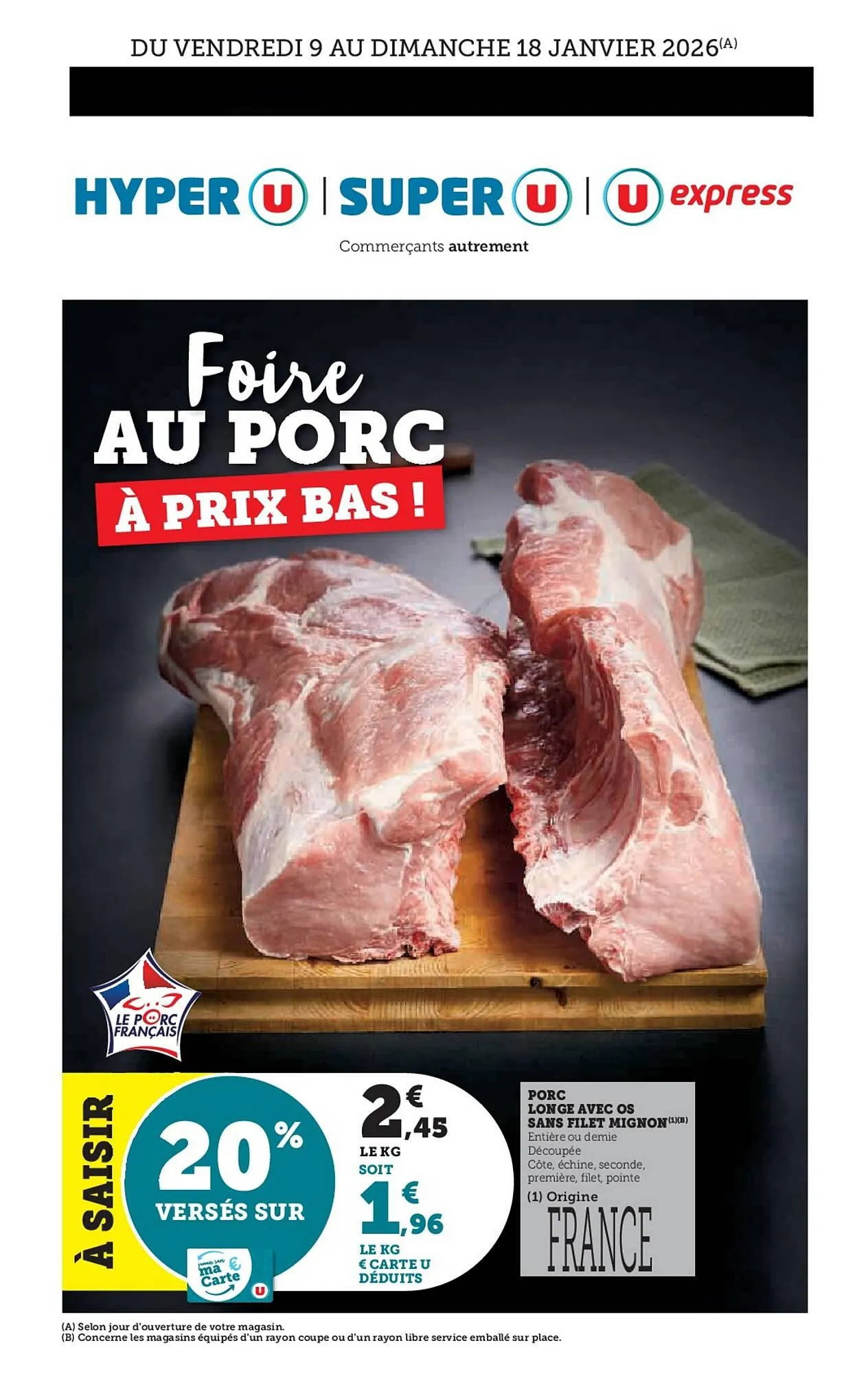 Catalogue Super U du 9 janvier au 18 janvier 2026 - Catalogue page 1