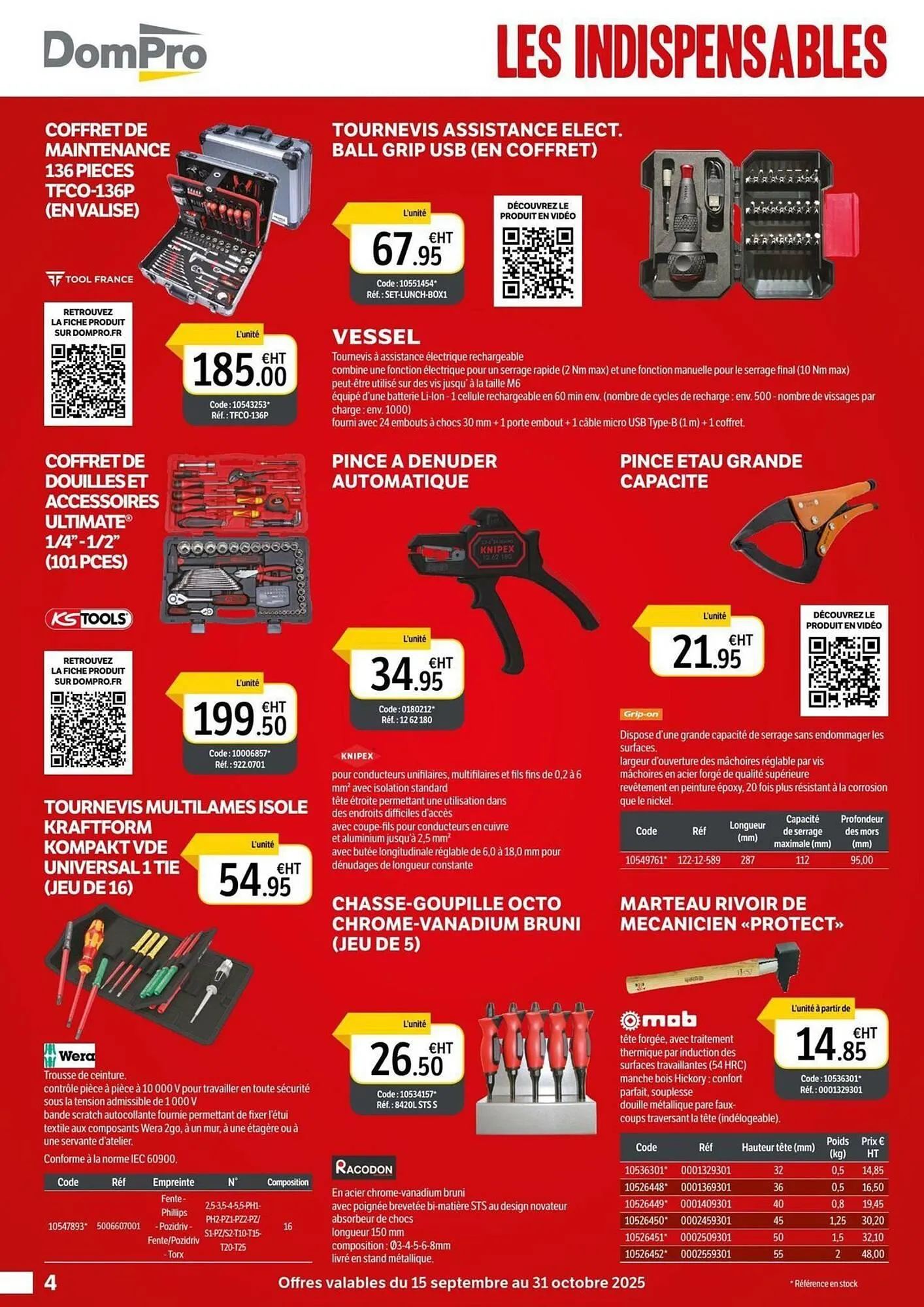 Catalogue DomPro du 16 septembre au 31 octobre 2025 - Catalogue page 4