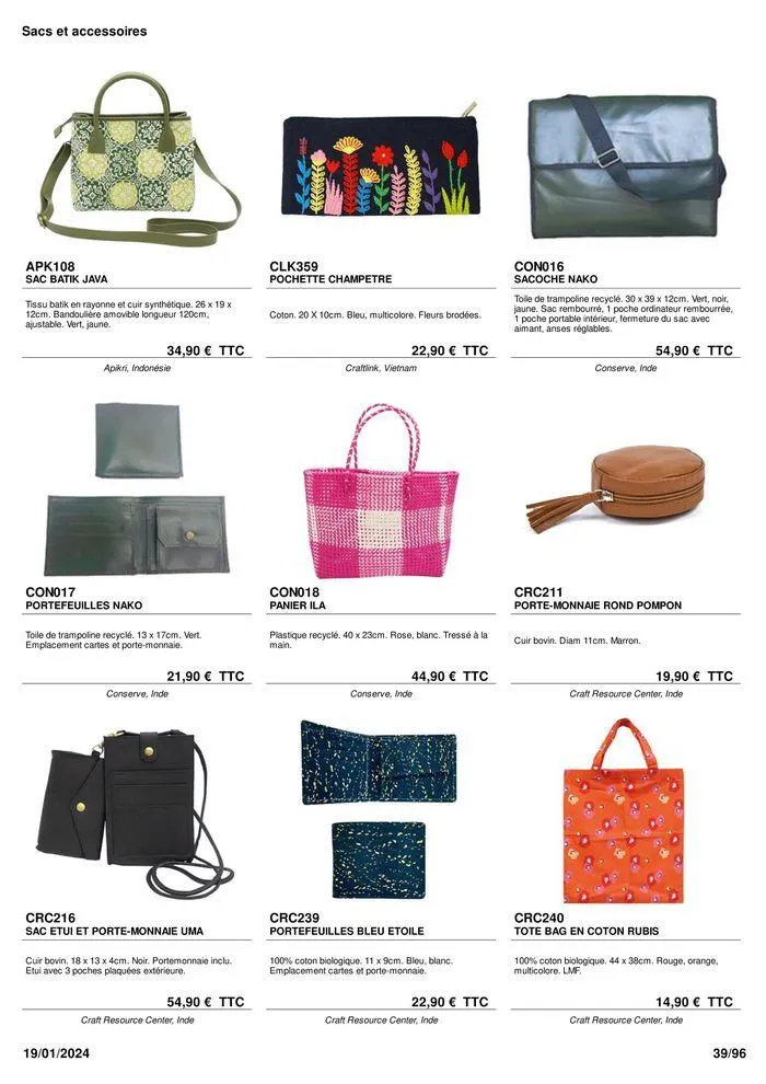 ARTISANAT . DéCORATION . MODE . JOUETS du 9 février au 31 août 2024 - Catalogue page 41