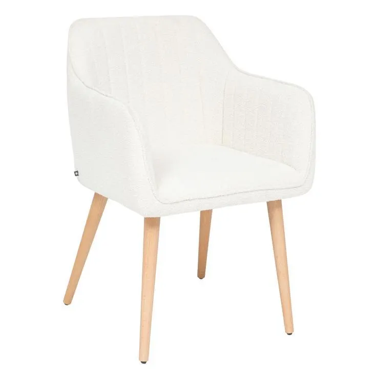 FAUTEUIL DINER BOUCLETTE VISOCA BLANC