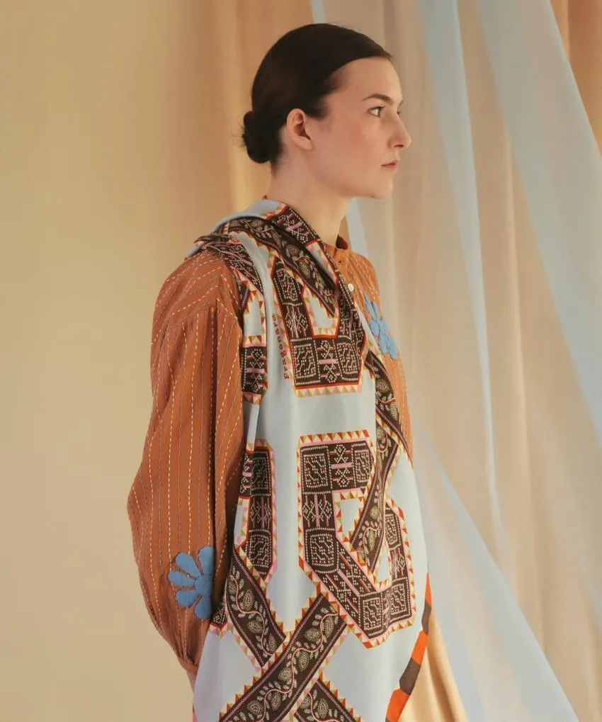 Foulard carré Galon Baltique