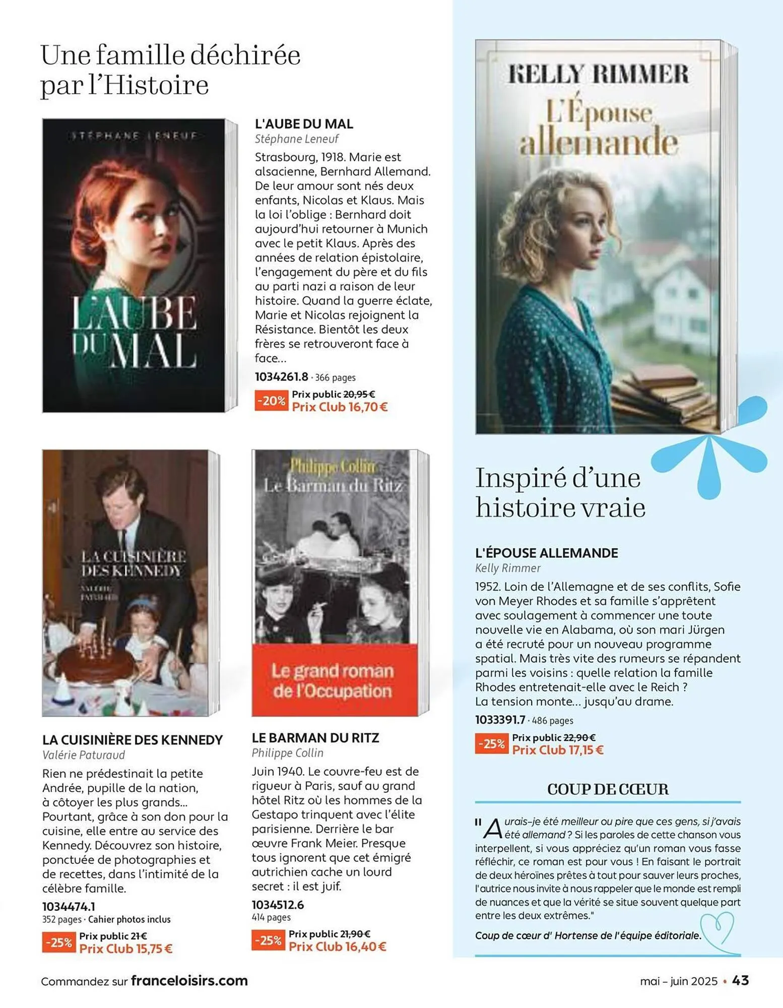 Catalogue France Loisirs du 30 avril au 30 juin 2025 - Catalogue page 43