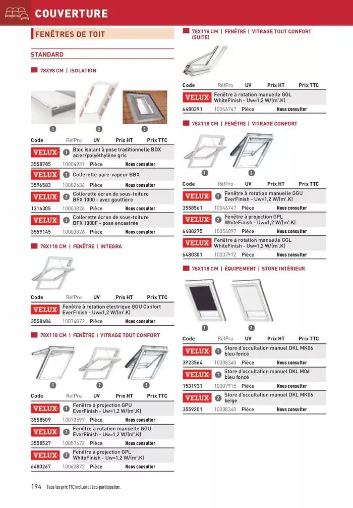 Matériaux 2025 du 1 janvier au 31 décembre 2025 - Catalogue page 194