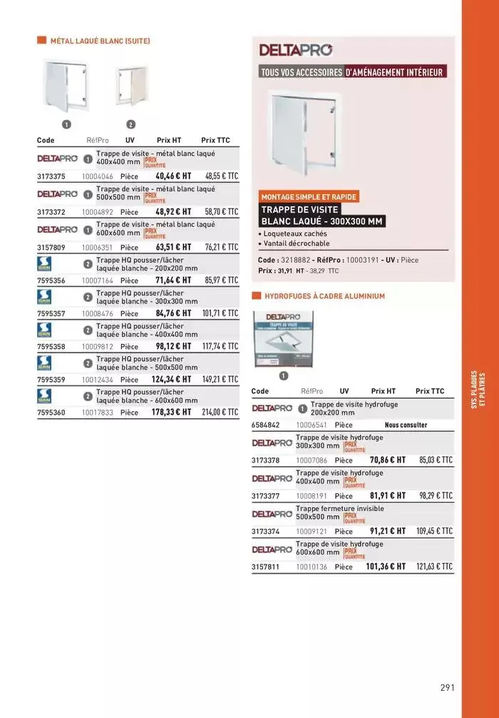 Matériaux 2025 du 1 janvier au 31 décembre 2025 - Catalogue page 291