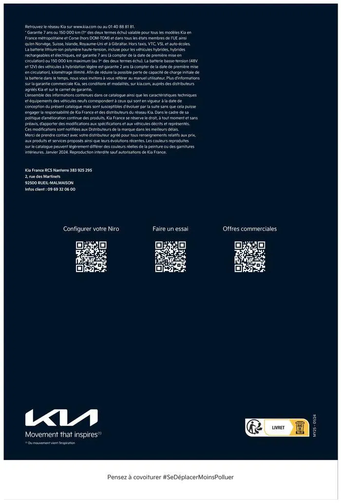 KIA Niro EV 100% électrique - Brochure du 2 février au 23 janvier 2025 - Catalogue page 25