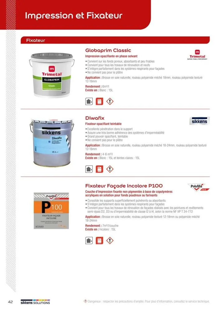  Le catalogue Sikkens Solutions 2023 du 9 mai au 31 décembre 2025 - Catalogue page 42