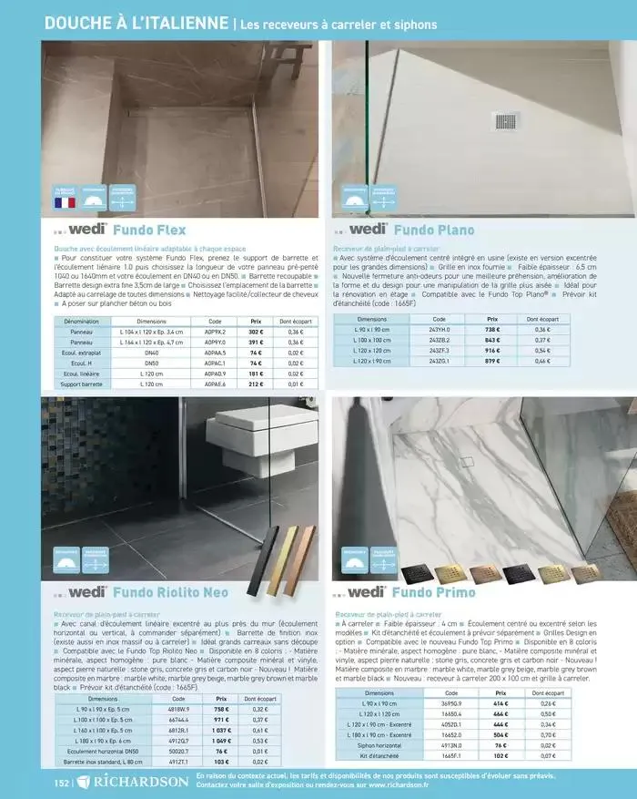 SALLE DE DE BAINS ET CARRELAGE 2025 du 11 avril au 31 décembre 2025 - Catalogue page 154