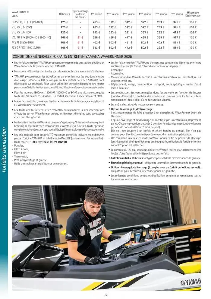 Catalogue Yamaha Marine - Accessoires Marine 2025 du 1 mars au 31 mars 2025 - Catalogue page 92
