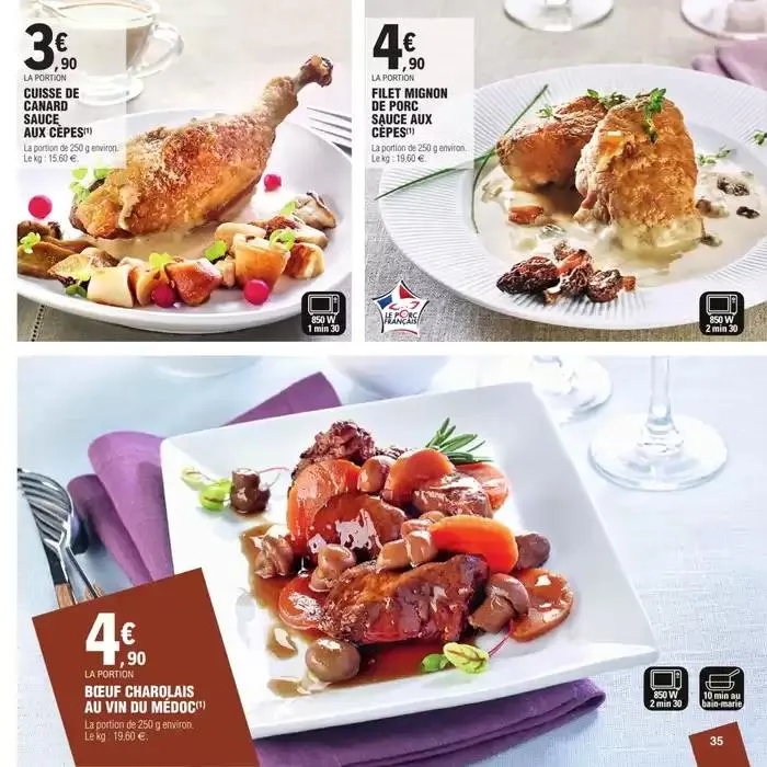 CARTE TRAITEUR PERMANENTE - MIXTE du 27 mars au 24 novembre 2025 - Catalogue page 35