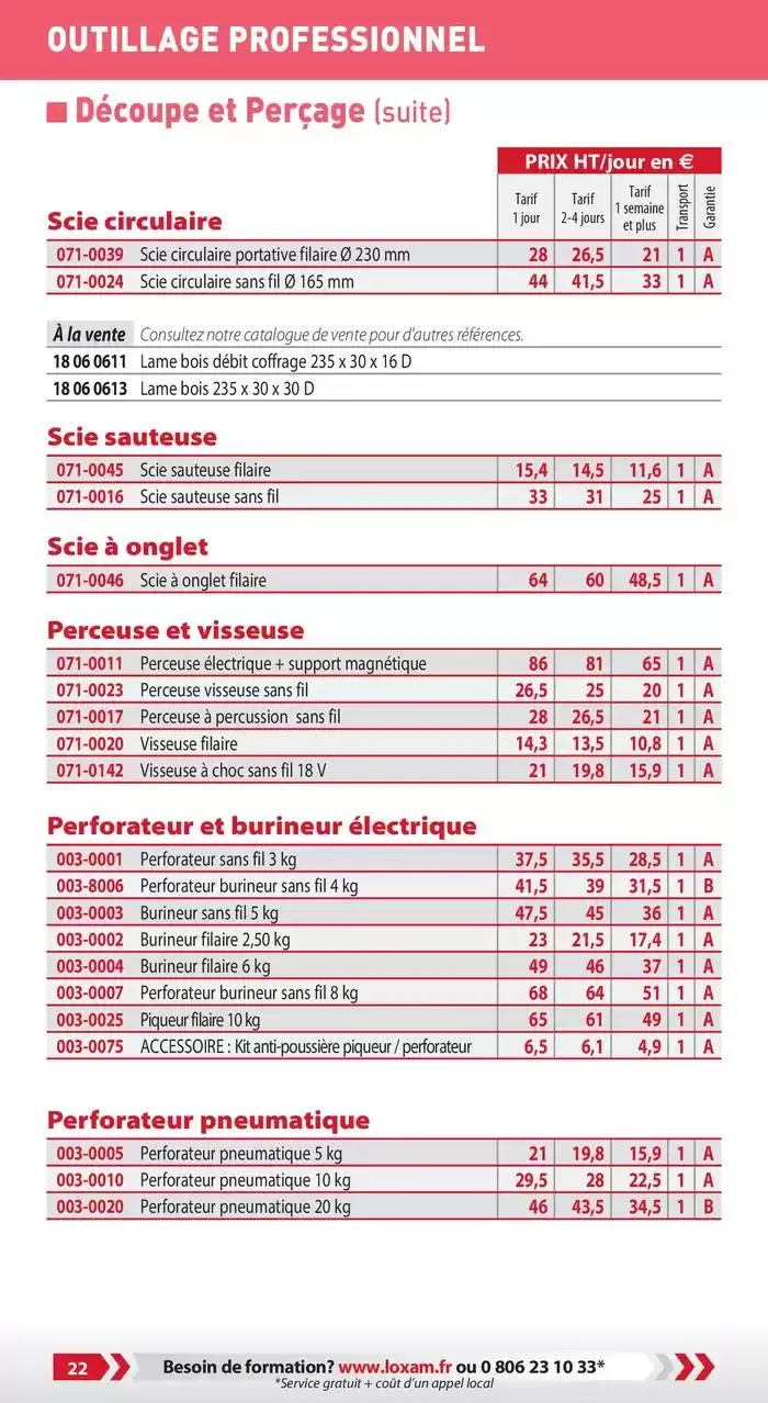 Tarifs professionnels du 3 janvier au 31 décembre 2025 - Catalogue page 24