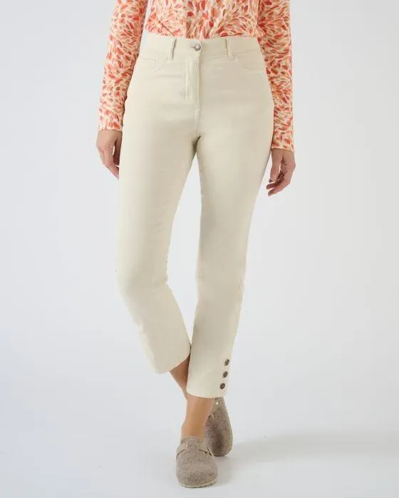 Pantalon 7/8ème boutons bas de jambes