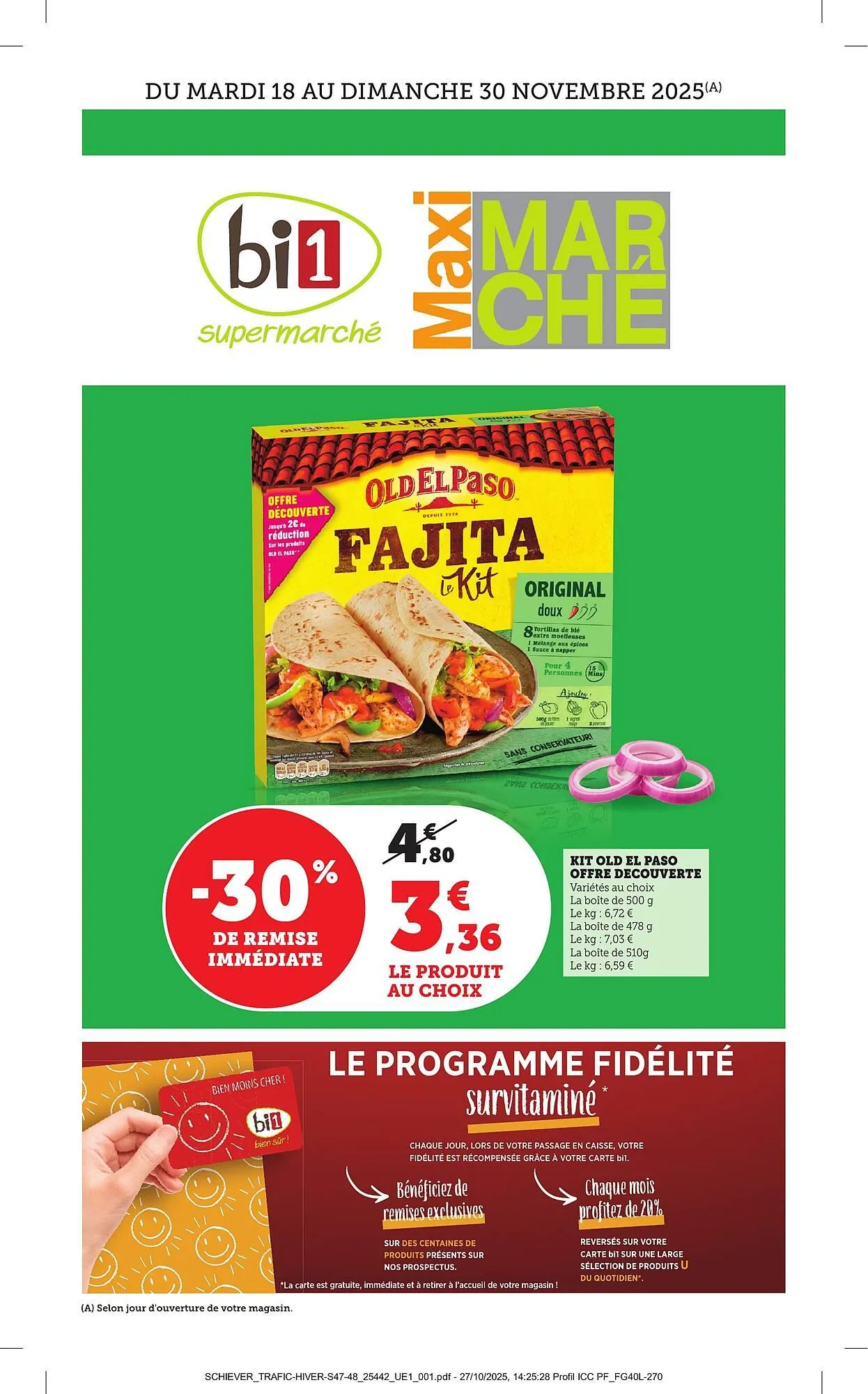 Catalogue Maximarché du 18 novembre au 30 novembre 2025 - Catalogue page 1
