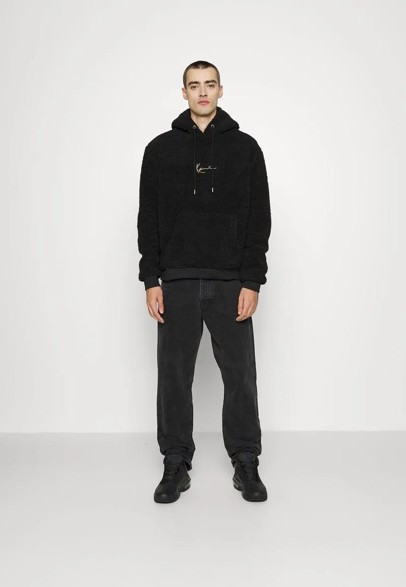 SMALL SIGNATURE TEDDY HOODIE UNISEX - Sweat à capuche - black