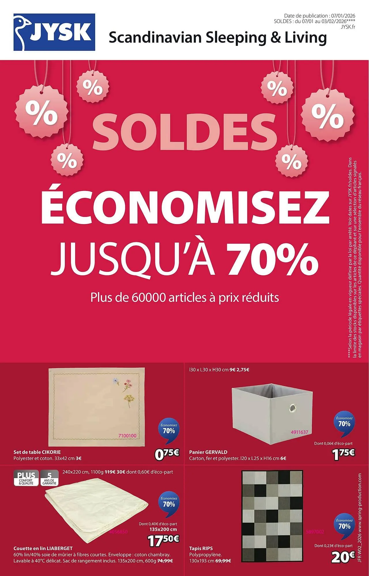 Catalogue JYSK du 7 janvier au 3 février 2026 - Catalogue page 1