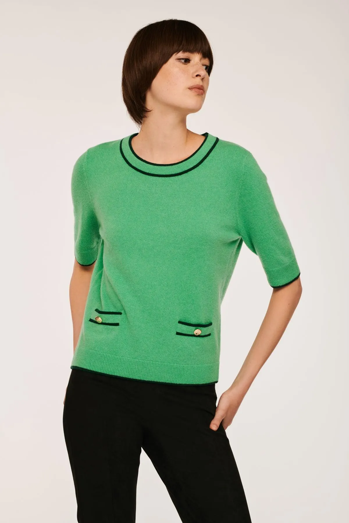 Pull bi-color en cachemire